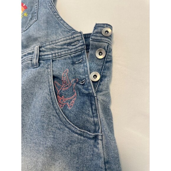 Spongebob Squarepants Skirtall Denim Overall Dress Pride Juniors Size Medium - Picture 8 of 10